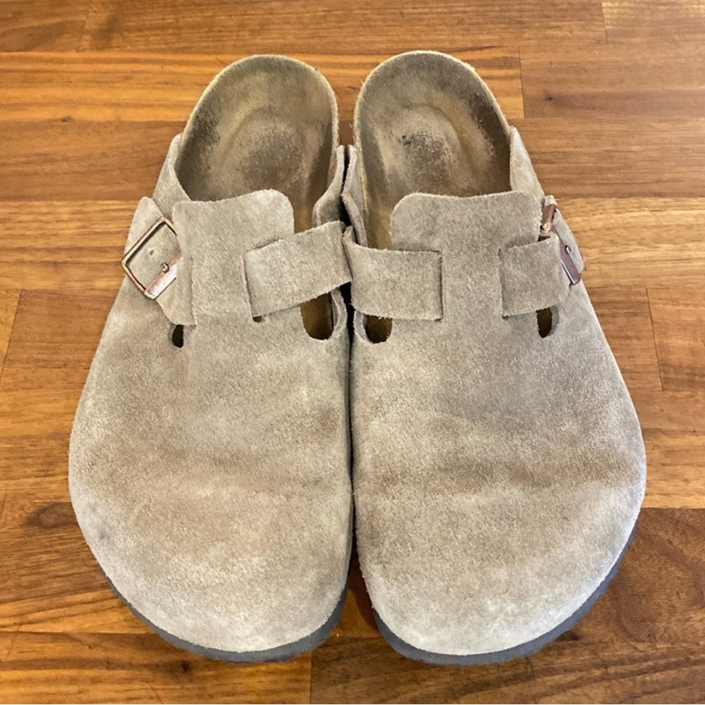 Birkenstock Taupe Suede Loafers